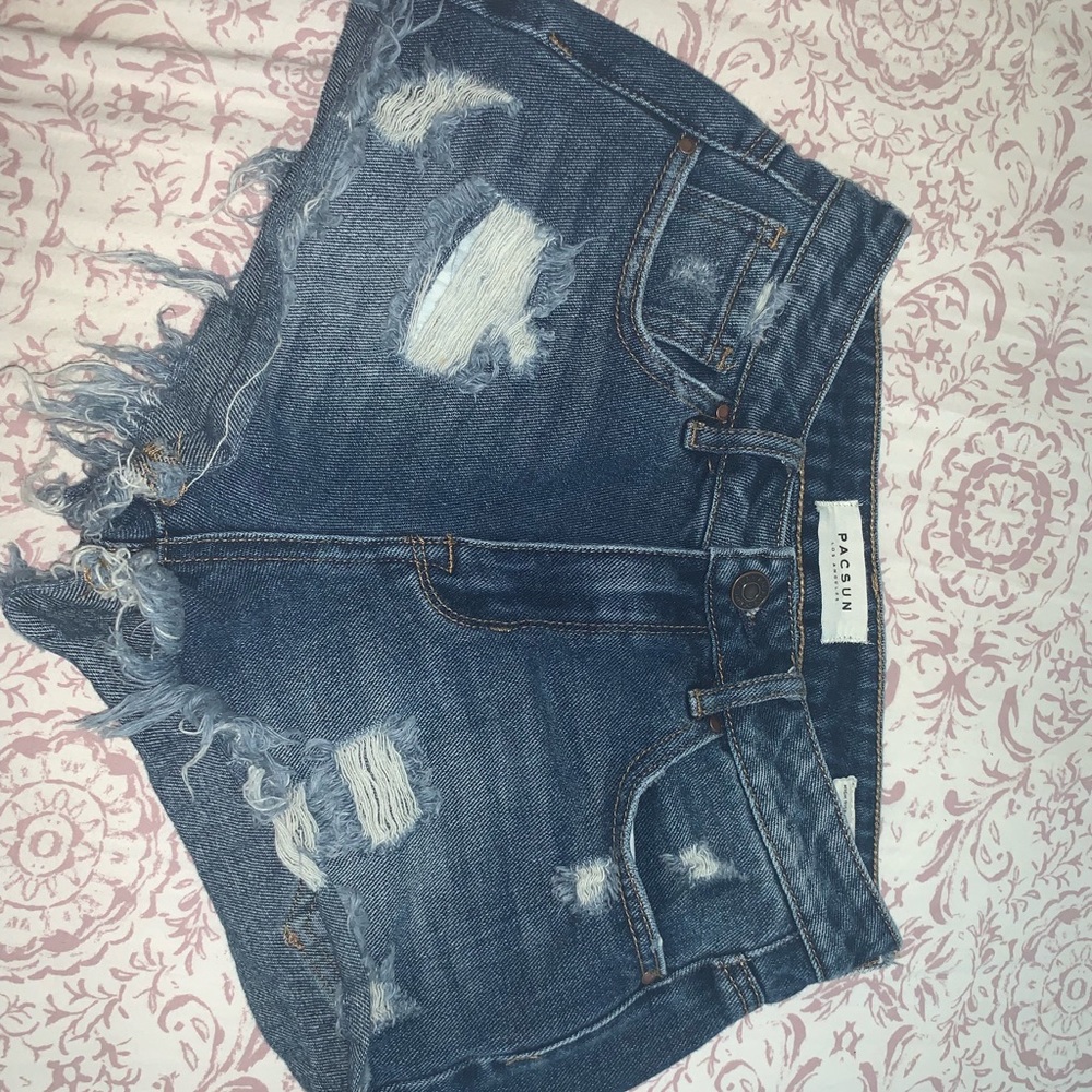 Pacsun high rise distressed jean shorts